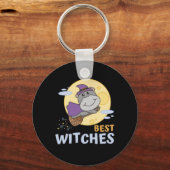 Hippo Halloween Witch Kinderen Witches Best Witche Sleutelhanger (Voorkant)