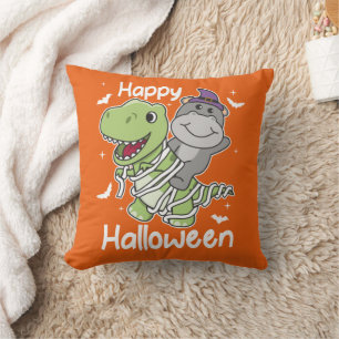 Hippo Happy Halloween T-rex Mummy Costume Kussen