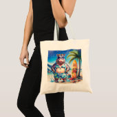 Hippo Hawaii Christmas Greeting  Tote Bag (Voorkant (product))