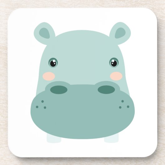 Hippo Head Bier Onderzetter (Voorkant)