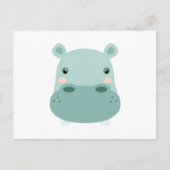Hippo Head Briefkaart (Voorkant)