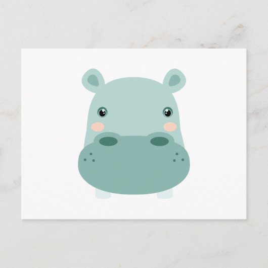 Hippo Head Briefkaart (Voorkant)