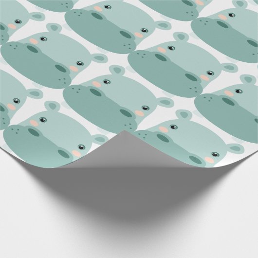 Hippo Head Cadeaupapier (Hoek)