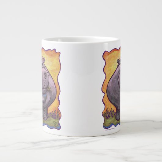 Hippo Head en Tails Jumbo Grote Koffiekop (Voorkant)