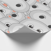Hippo Head Wrapping Paper Cadeaupapier (Hoek)