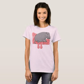 Hippo Heavy - Roze T-shirt (Voorkant volledig)