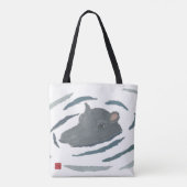 Hippo, Hippopotamus, Wildlife, Dieren Tote Bag (Achterkant)