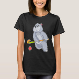 Hippo Hockey Hockeystick T-shirt