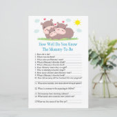 Hippo Hoe goed ken je het baby shower spel? (Staand voorkant)