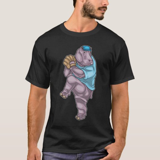Hippo Honkbal Handschoen T-shirt (Voorkant)