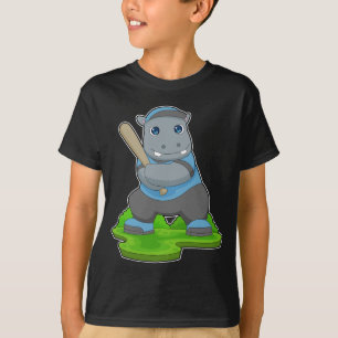 Hippo honkbalknuppel t-shirt