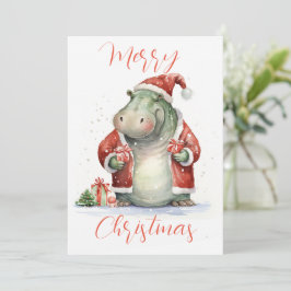 Hippo Hooray Vakantie Kerstmis Kaart