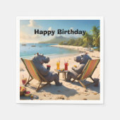 Hippo Hour: cocktails aan het strand en goede tijd Servet (Voorkant)