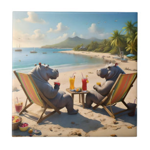 Hippo Hour: cocktails aan het strand en goede tijd Tegeltje