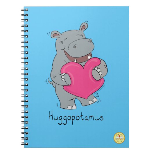 Hippo Hugs Valentijn Day Notitieboek (Voorkant)