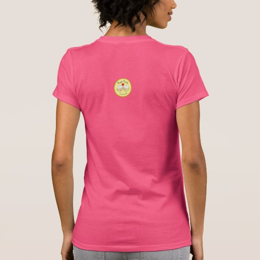 Hippo Hugs Valentijn Day Women's Tshirt Pink (Achterkant)