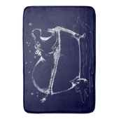 Hippo in Bad Leuke illustratie Marine Badmat (Voorkant Verticaal)