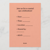  Hippo in Bikini Manicure Coastal Beauty beach spa Kaart (Achterkant)