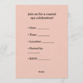  Hippo in Bikini Manicure Coastal Beauty beach spa Kaart (Achterkant)