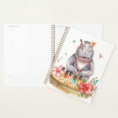 Hippo in Bikini Manicure Coastal Beauty beach spa Planner (Display)