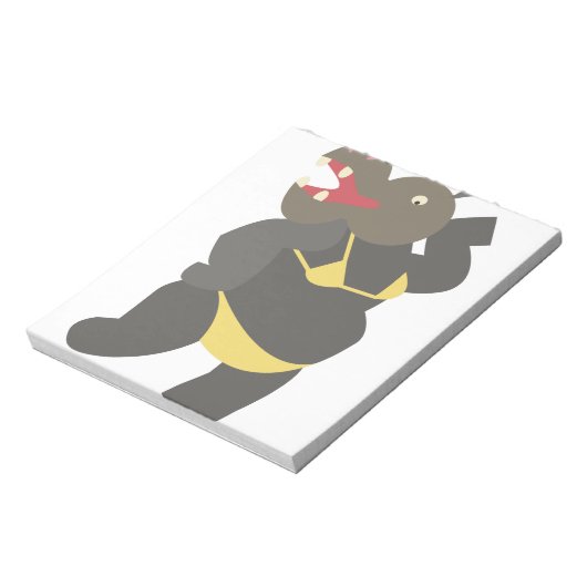 Hippo in Bikini Notitieblok (Linkerzijde)