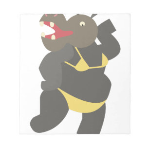 Hippo in Bikini Notitieblok