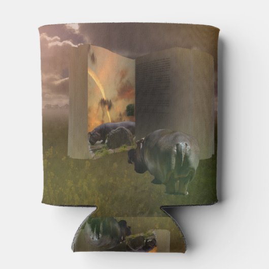 Hippo in de liefde voor het artikelboek, kan stubb blikjeskoeler (Achterkant)