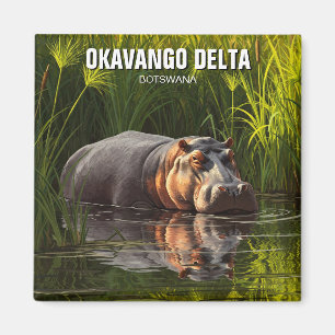 Hippo in de Okavango Delta in Botswana Magneet