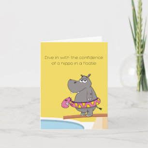 Hippo in een Floatie Kaart