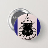 hippo in een pet ronde button 5,7 cm (Voorkant /achterkant)