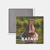 Hippo in het Katavi National Park Tanzani Magneet (Voorkant / Achterkant)