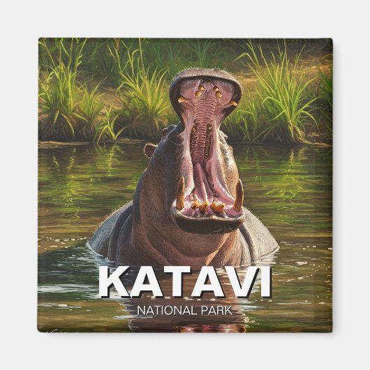 Hippo in het Katavi National Park Tanzani Magneet (Voorkant)