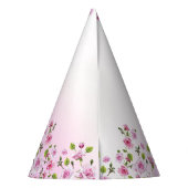 Hippo in parels roze bloemen meisje verjaardag feesthoedjes (Achterkant)