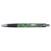 Hippo in Santa Hat Pattern over Groen Pen (Achterkant)