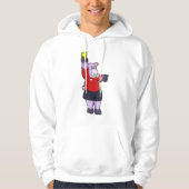 Hippo in Soccer als Referee Hoodie (Voorkant)
