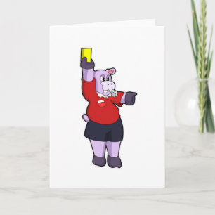 Hippo in Soccer als Referee Kaart