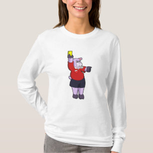 Hippo in Soccer als Referee T-shirt