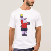 Hippo in Soccer als Referee T-shirt (Voorkant)