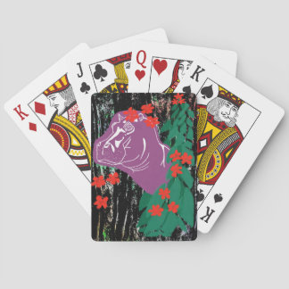 Hippo in the Garden Playing Cards Pokerkaarten
