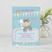 Hippo Invitation Kaart (Staand voorkant)