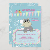 Hippo Invitation Kaart (Voorkant / Achterkant)