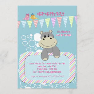 Hippo Invitation Kaart