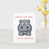 Hippo is voorbij, gelukkige Valentijnsdag Kaart (Gele Bloem)