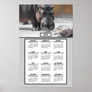 Hippo Kalender Poster