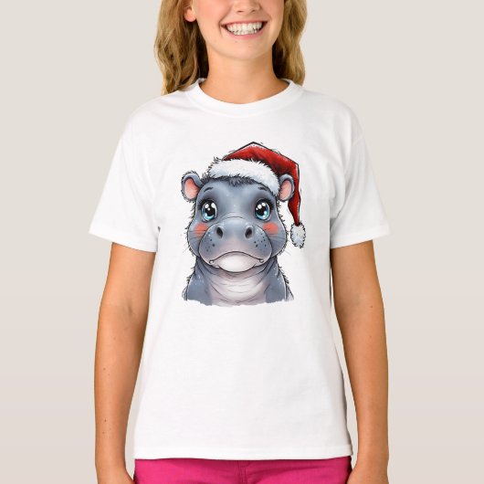 Hippo Kerst T-shirt (Voorkant)