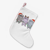 Hippo-kerstaedieren verkuilen hippos-feestdag kleine kerstsok (Voorkant (Hangend))