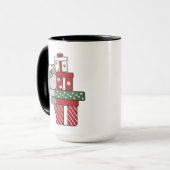 Hippo kerstcadeau Winter Dieren Hippos Mok (Voorkant links)