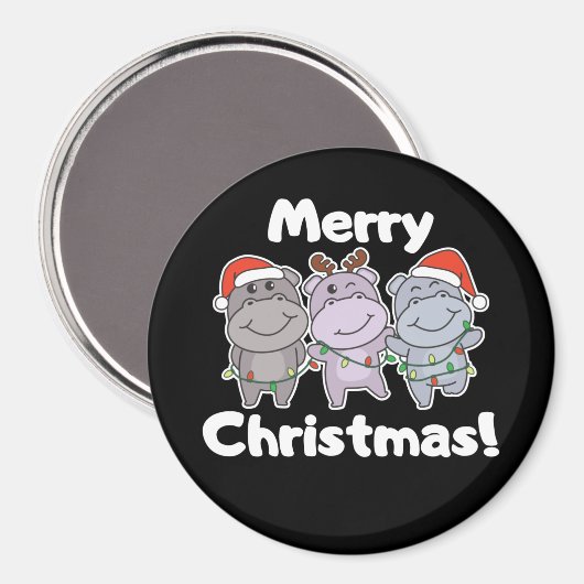 Hippo-kerstdierentuin Magneet (Voorkant / Achterkant)