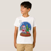 Hippo kerstsneeuwbol t-shirt (Voorkant volledig)
