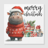 Hippo kerstthema voor Dierenvrienden (Voorkant)